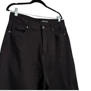 Nasty Gal Black Wide Leg Flare Jeans